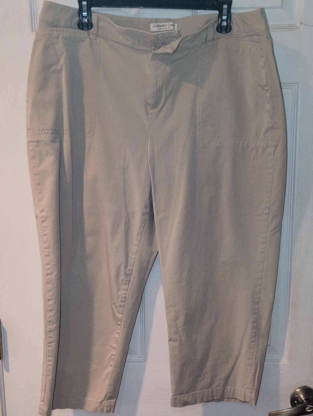 Coldwater Creek Light Khaki Crop Trousers